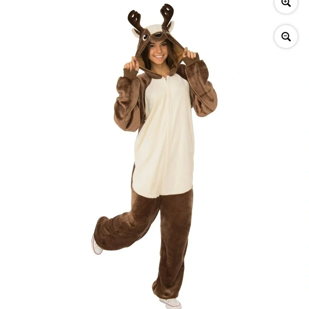 Adult unisex raindeer Jumpsuit costume loungewear Large/Xlarge